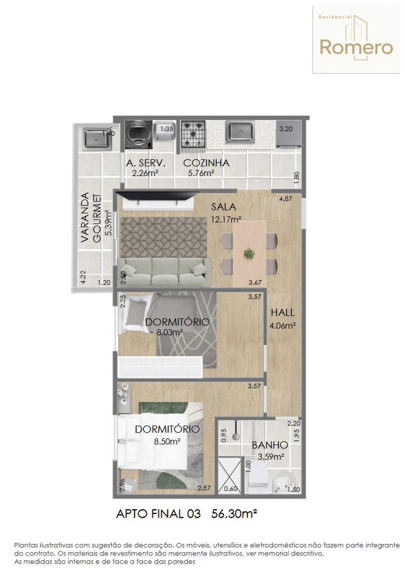 Planta Final 3 · 56,30 m²