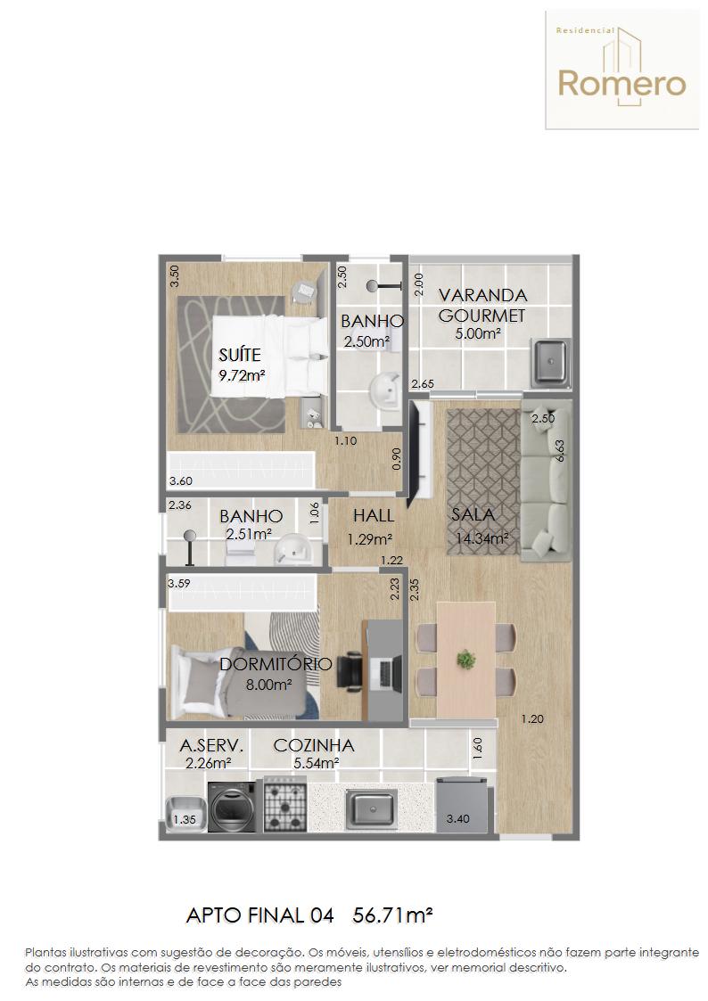 Planta Final 4 · 56,71 m²