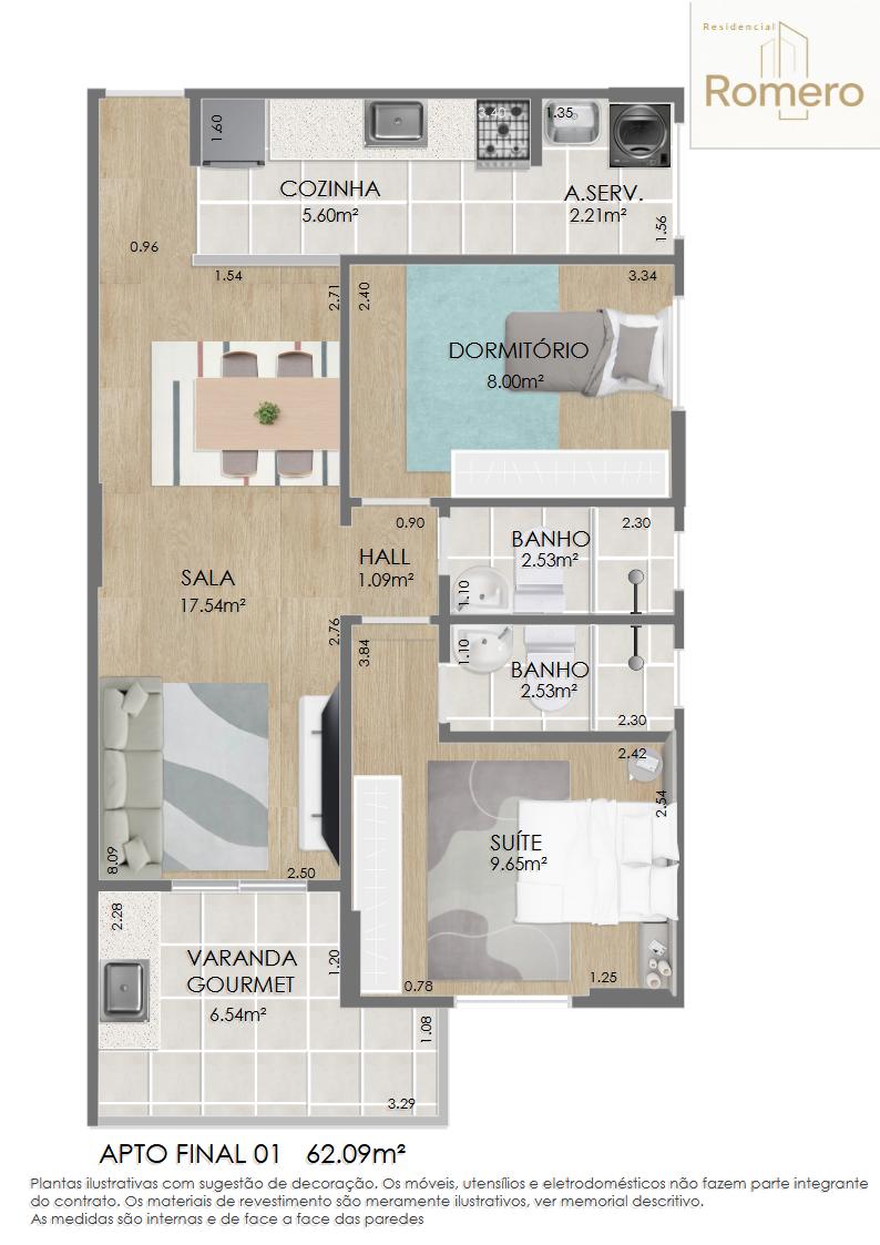 Planta Final 1 · 62,09 m²
